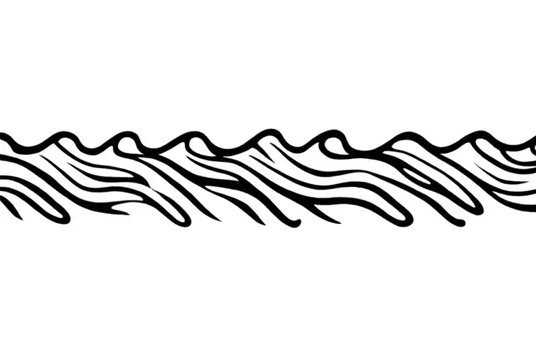 waves flowing tattoo design idea