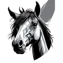 horsehead tattoo design idea