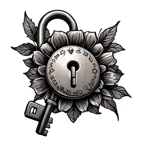 Lock And Key tattoo design idea