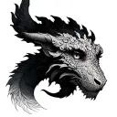 chimera classical drawing stipple shaded  tattoo design idea