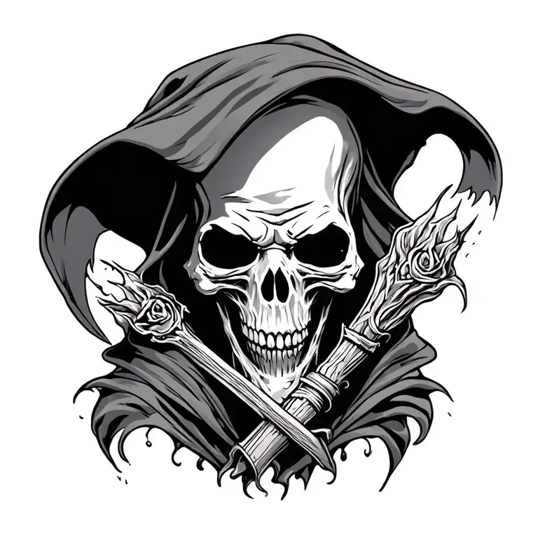 grim reaper tattoo design idea