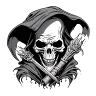 grim reaper tattoo design idea