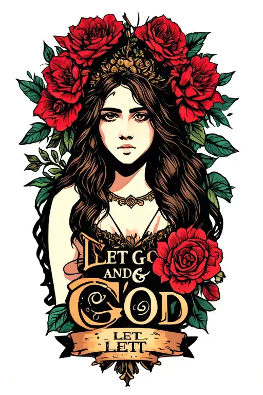 Let Go And Let God tattoo design idea