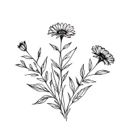 wildflower bouquet tattoo design idea