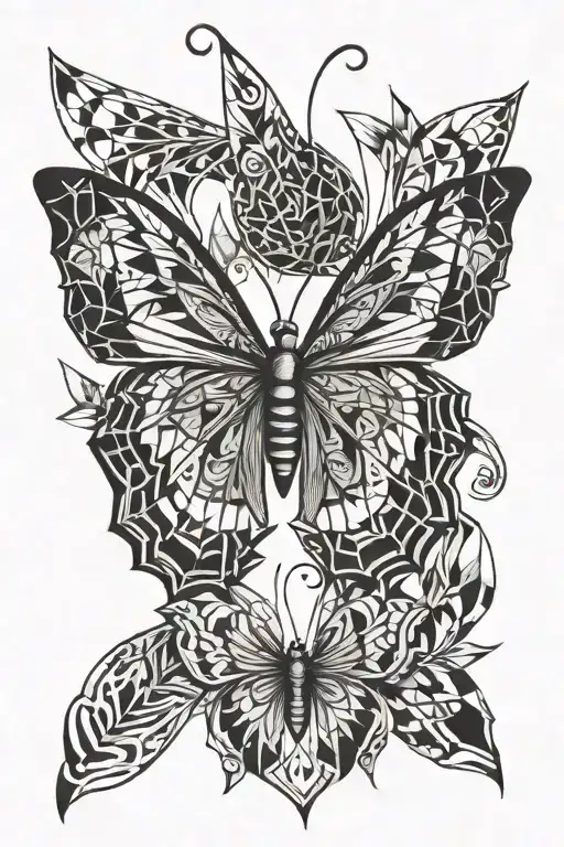 masculine butterfly tattoo showcasing tattoo design idea