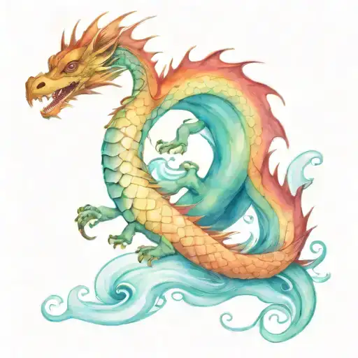 River dragon tattoo tattoo design idea