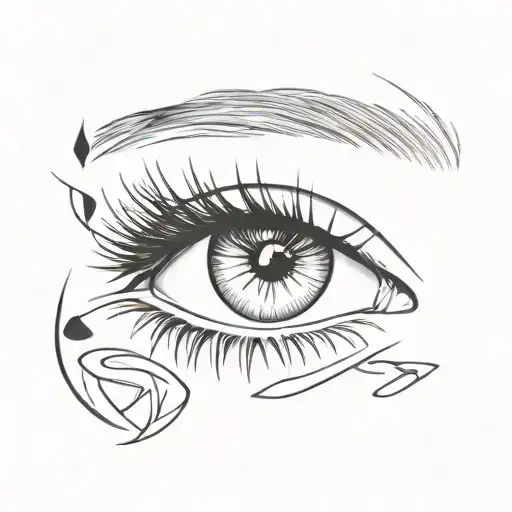 lash&brow tattoo design idea
