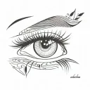 lash&brow tattoo design idea