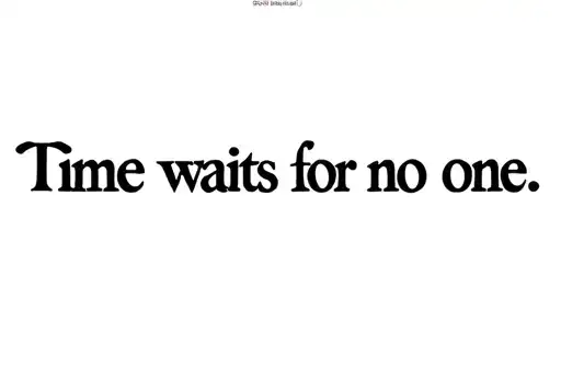 "Time waits for no one" tattoo design idea