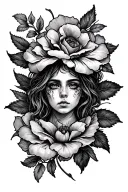 Tattoo for arm closure, which represents loneliness, time healing wounds, longing for loved ones, fear life tattoo design idea