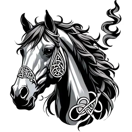 Celtic Horse tattoo design idea