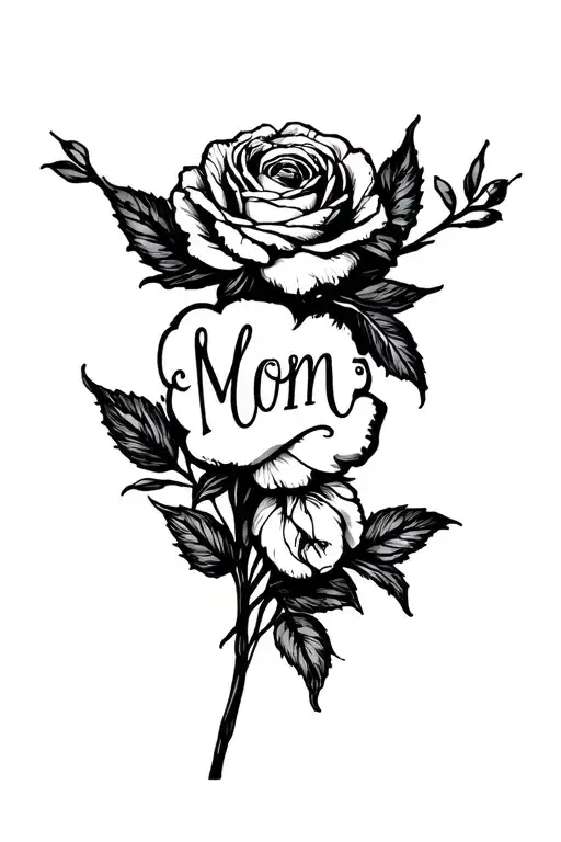 Memorial Mom tattoo design idea