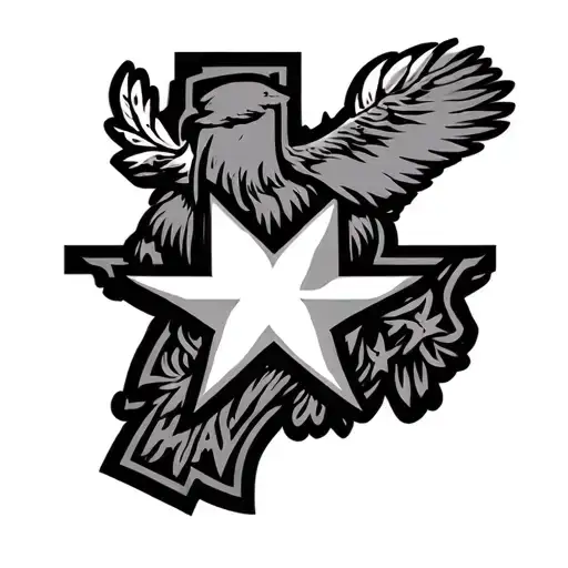 texas with houston logo tattoo design idea