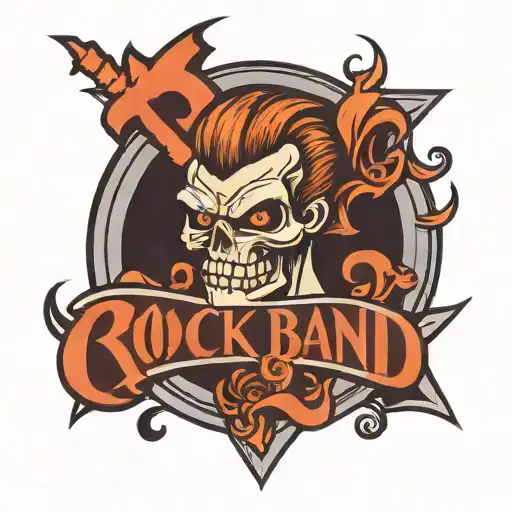 logo rock band "GUY" tattoo design idea