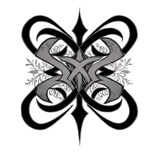 Two Word Ambigram Generator tattoo design idea