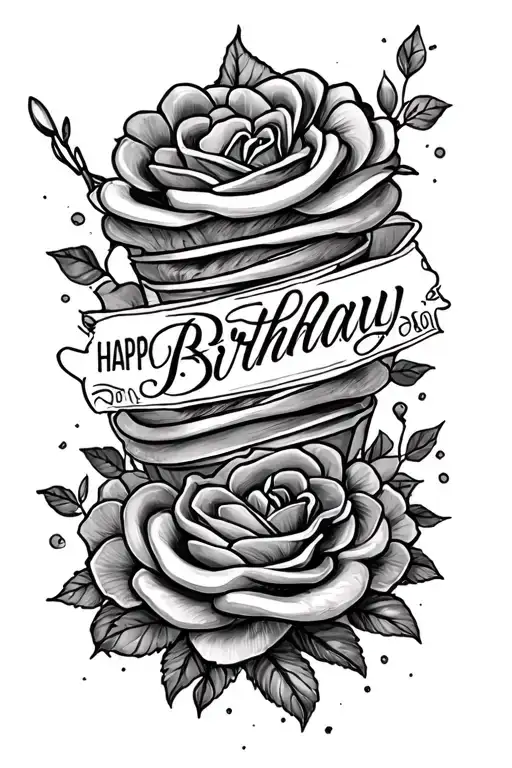 birthday and name tattoo tattoo design idea
