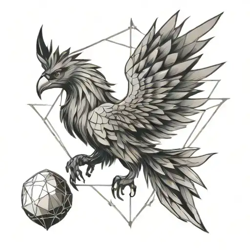 phoenix, wand, hippogriff  tattoo design idea