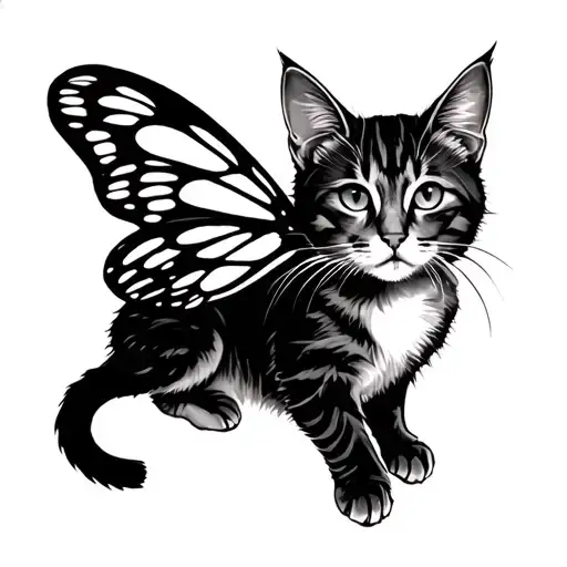cricket wickets, fairy, cats tattoo design idea