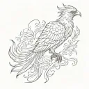manly phoenix tattoo design idea