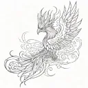 manly phoenix tattoo design idea