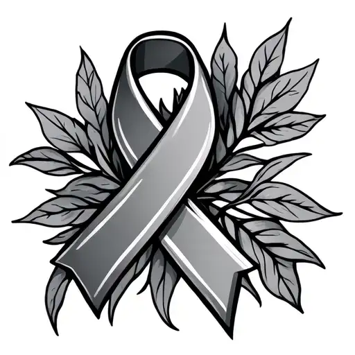 Recovery Ribbon tattoo design idea