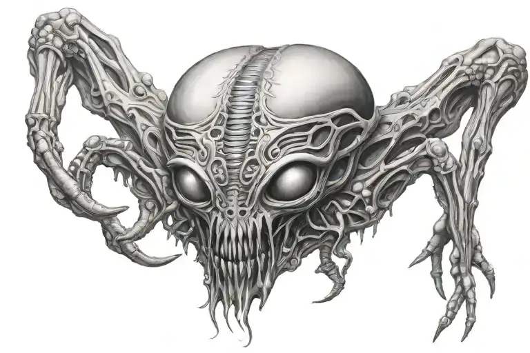 Giger Alien Creepy tattoo design idea