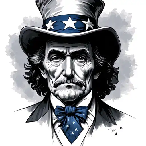 uncle sam hat tattoo design idea