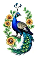peacock tattoo design idea