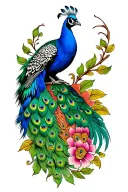 peacock tattoo design idea