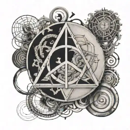  A tattoo that merges the Phi symbol (representing the golden ratio in philosophy), Stoicism, the Five Rings of Miyamoto tattoo design idea