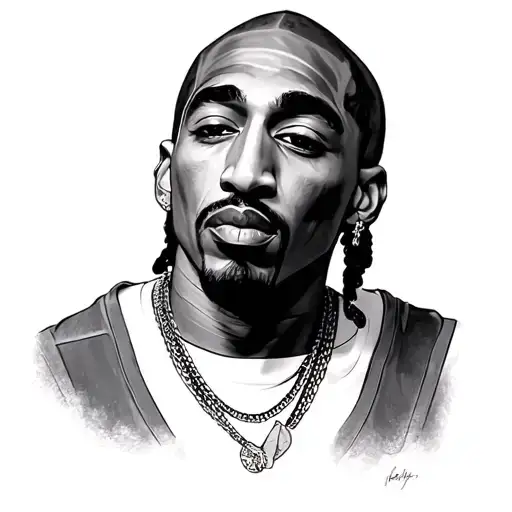 2pac tattoo design idea