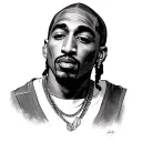 2pac tattoo design idea
