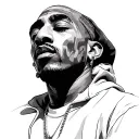 2pac tattoo design idea
