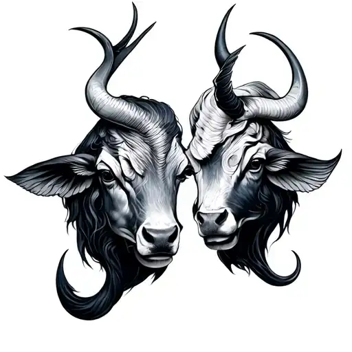 Taurus And Pisces tattoo design idea