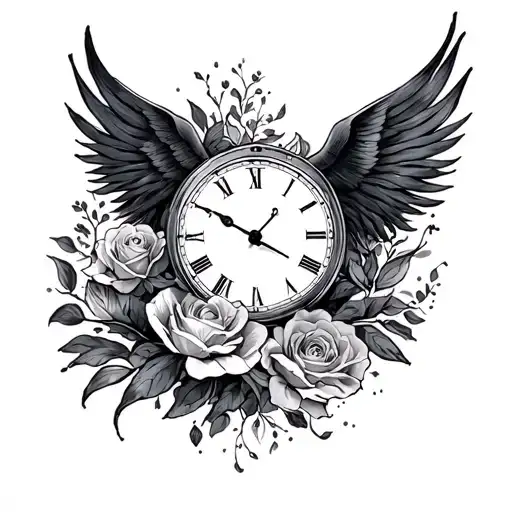 time passes but love remains tattoo design idea