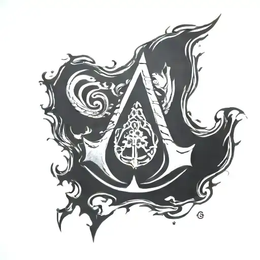 assassins creed black flag symbol tattoo design idea
