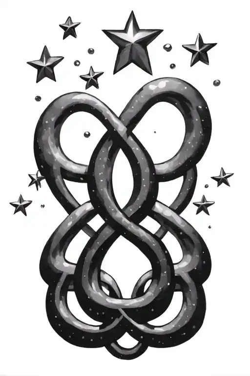 stars floating up to sky making oxytocin chemical symbol  tattoo design idea