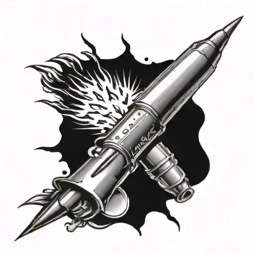 army field artillery shell assault tattoo design idea