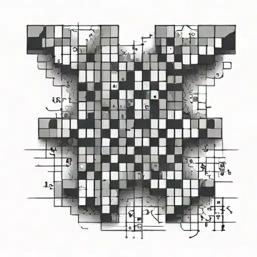 crossword puzzle tattoo design idea