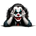 hear no evil see no evil using joker the it clown and chucky  tattoo design idea