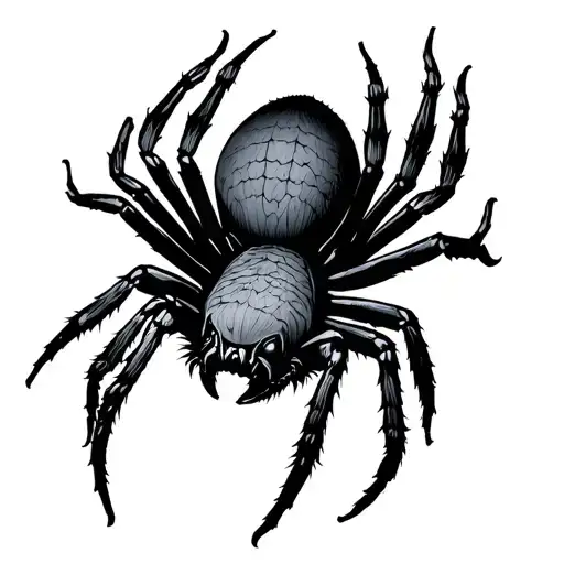 Blackwork Spider tattoo design idea