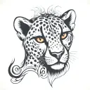 cheetah tattoo design idea