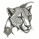 cheetah tattoo design idea