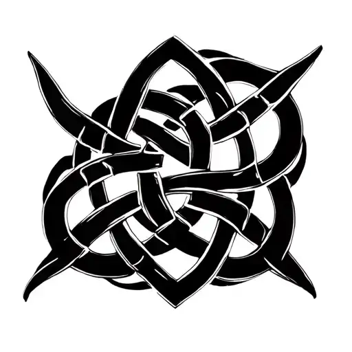 4k round Celtic knot intertwined symbolising female ownership. tattoo design idea