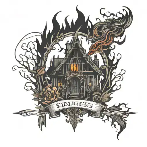 summer camp fire + tattoo design idea