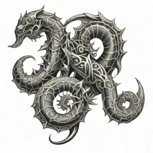 Scorpio cancer Capricorn piseces zodiac symbol tattoo design idea