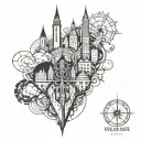 Velaris city tattoo design idea