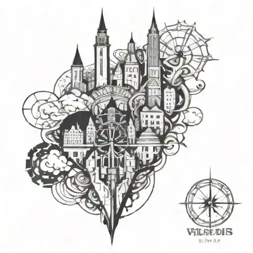 Velaris city tattoo design idea