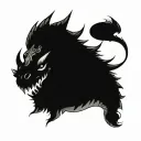 bipolar affectivity dragon two heads looking tattoo design idea