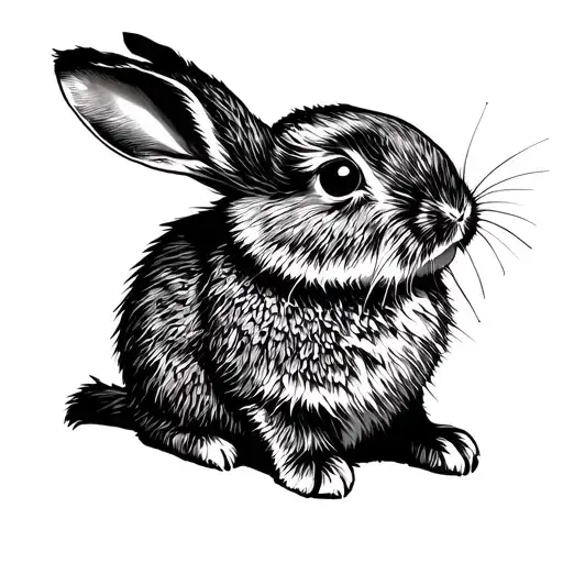 rabbit, jackalop tattoo design idea